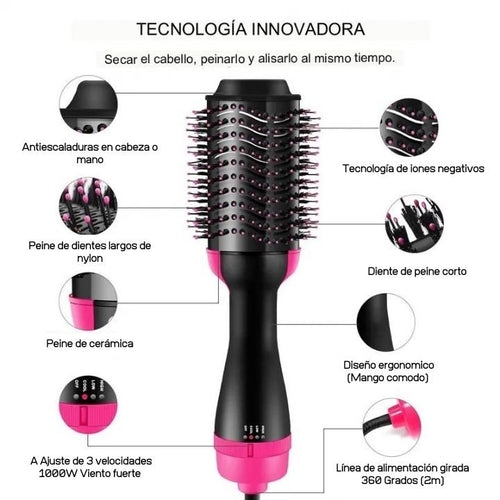 Magic Styling Brush™ 3 en 1: Secador, Estilizador y Peine de Aire Caliente - LABEELE